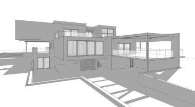 soyut mimari tasarım, dijital konsept arkaplanı oluşturma