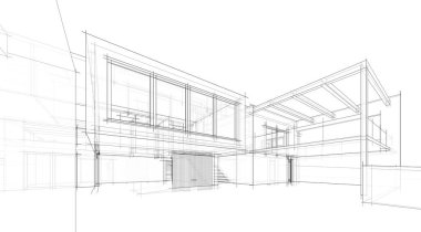 soyut mimari tasarım, dijital konsept arkaplanı oluşturma