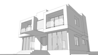 soyut mimari tasarım, dijital konsept arkaplanı oluşturma