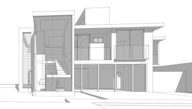 soyut mimari tasarım, dijital konsept arkaplanı oluşturma