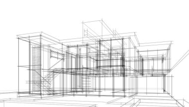 soyut mimari tasarım, dijital konsept arkaplanı oluşturma