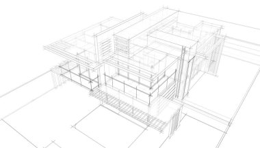 soyut mimari tasarım, dijital konsept arkaplanı oluşturma