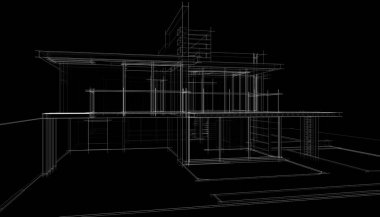 soyut mimari tasarım, dijital konsept arkaplanı oluşturma