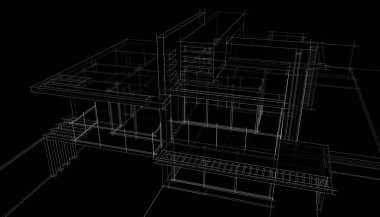 soyut mimari tasarım, dijital konsept arkaplanı oluşturma