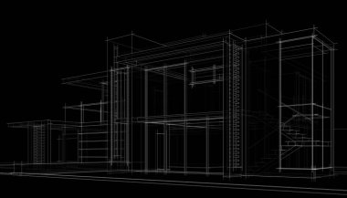 soyut mimari tasarım, dijital konsept arkaplanı oluşturma