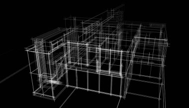 soyut mimari tasarım, dijital konsept arkaplanı oluşturma