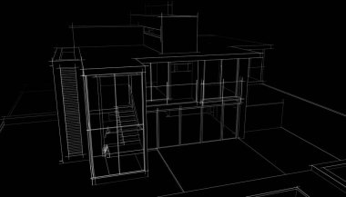 soyut mimari tasarım, dijital konsept arkaplanı oluşturma