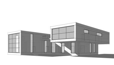 soyut mimari tasarım, dijital konsept arkaplanı oluşturma