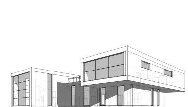 soyut mimari tasarım, dijital konsept arkaplanı oluşturma