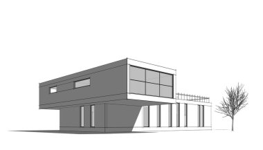 soyut mimari tasarım, dijital konsept arkaplanı oluşturma