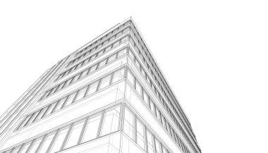 soyut mimari tasarım, dijital konsept arkaplanı oluşturma