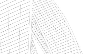 soyut mimari tasarım, dijital konsept arkaplanı oluşturma