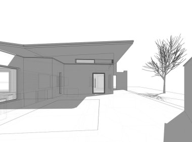 soyut mimari tasarım, dijital konsept arkaplanı oluşturma