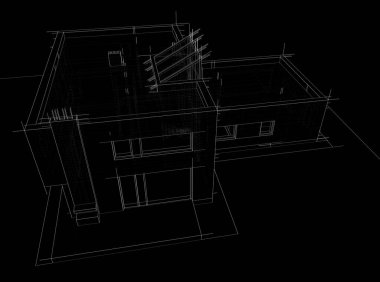 soyut mimari tasarım, dijital konsept arkaplanı oluşturma