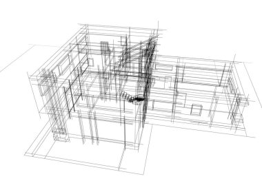 soyut mimari tasarım, dijital konsept arkaplanı oluşturma