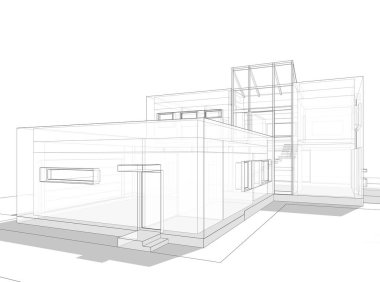 soyut mimari tasarım, dijital konsept arkaplanı oluşturma