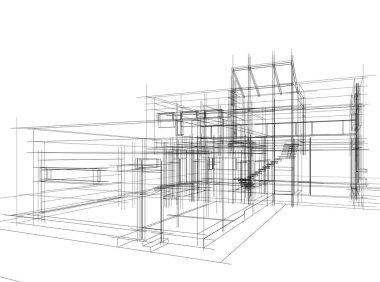 soyut mimari tasarım, dijital konsept arkaplanı oluşturma