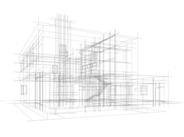 soyut mimari tasarım, dijital konsept arkaplanı oluşturma