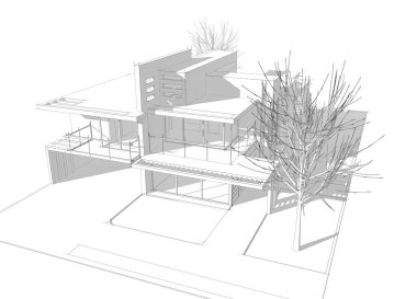 soyut mimari tasarım, dijital konsept arkaplanı oluşturma