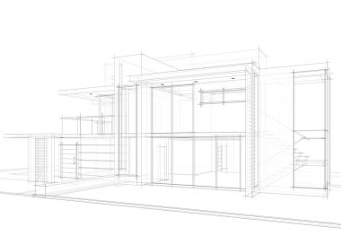 soyut mimari tasarım, dijital konsept arkaplanı oluşturma