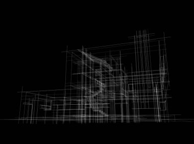 soyut mimari tasarım, dijital konsept arkaplanı oluşturma