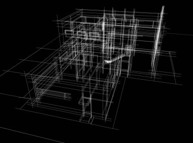 soyut mimari tasarım, dijital konsept arkaplanı oluşturma
