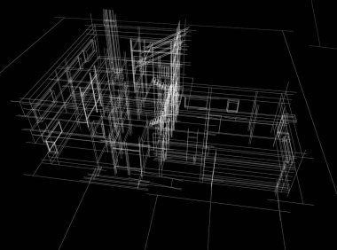 soyut mimari tasarım, dijital konsept arkaplanı oluşturma