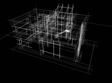 soyut mimari tasarım, dijital konsept arkaplanı oluşturma