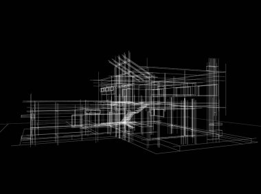 soyut mimari tasarım, dijital konsept arkaplanı oluşturma