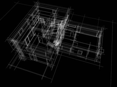 soyut mimari tasarım, dijital konsept arkaplanı oluşturma