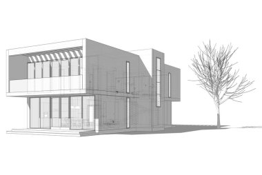 soyut mimari tasarım, dijital konsept arkaplanı oluşturma