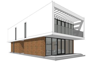 soyut mimari tasarım, dijital konsept arkaplanı oluşturma