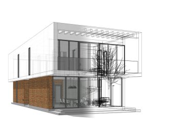 soyut mimari tasarım, dijital konsept arkaplanı oluşturma