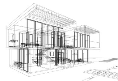 soyut mimari tasarım, dijital konsept arkaplanı oluşturma