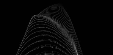 soyut mimari tasarım, dijital konsept arkaplanı oluşturma