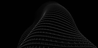 soyut mimari tasarım, dijital konsept arkaplanı oluşturma