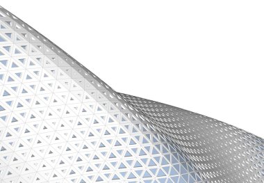 Gelecek perspektifi, soyut mimari duvar kağıdı tasarımı, dijital konsept arkaplan