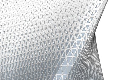 Gelecek perspektifi, soyut mimari duvar kağıdı tasarımı, dijital konsept arkaplan