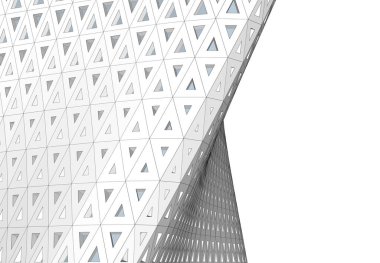 Gelecek perspektifi, soyut mimari duvar kağıdı tasarımı, dijital konsept arkaplan