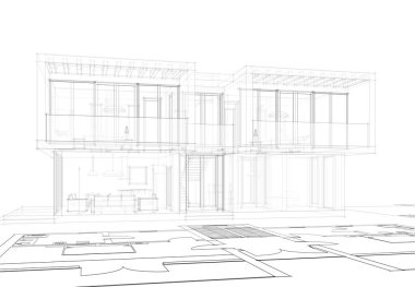 soyut mimari tasarım, dijital konsept arkaplanı oluşturma