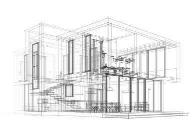 soyut mimari tasarım, dijital konsept arkaplanı oluşturma