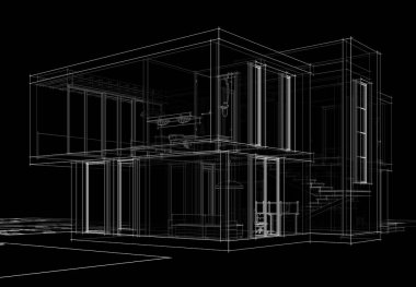 soyut mimari tasarım, dijital konsept arkaplanı oluşturma