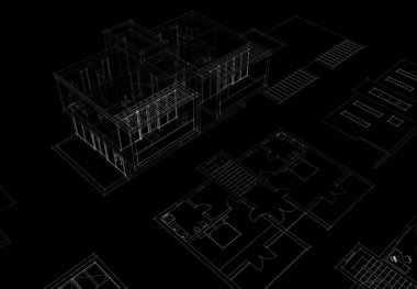 soyut mimari tasarım, dijital konsept arkaplanı oluşturma