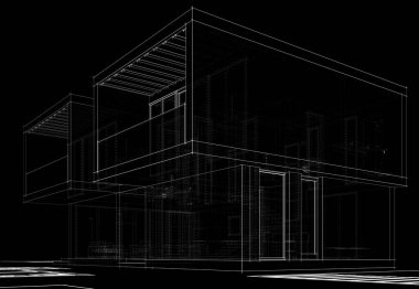 soyut mimari tasarım, dijital konsept arkaplanı oluşturma