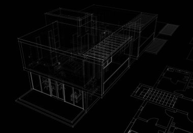 soyut mimari tasarım, dijital konsept arkaplanı oluşturma