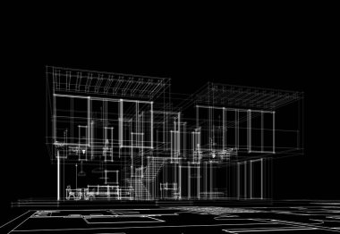 soyut mimari tasarım, dijital konsept arkaplanı oluşturma