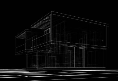 soyut mimari tasarım, dijital konsept arkaplanı oluşturma