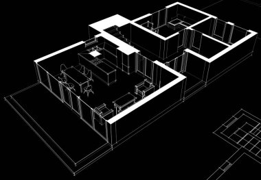 soyut mimari tasarım, dijital konsept arkaplanı oluşturma