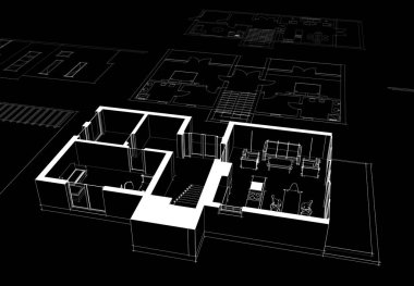 soyut mimari tasarım, dijital konsept arkaplanı oluşturma