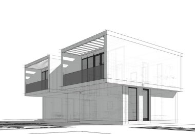 soyut mimari tasarım, dijital konsept arkaplanı oluşturma